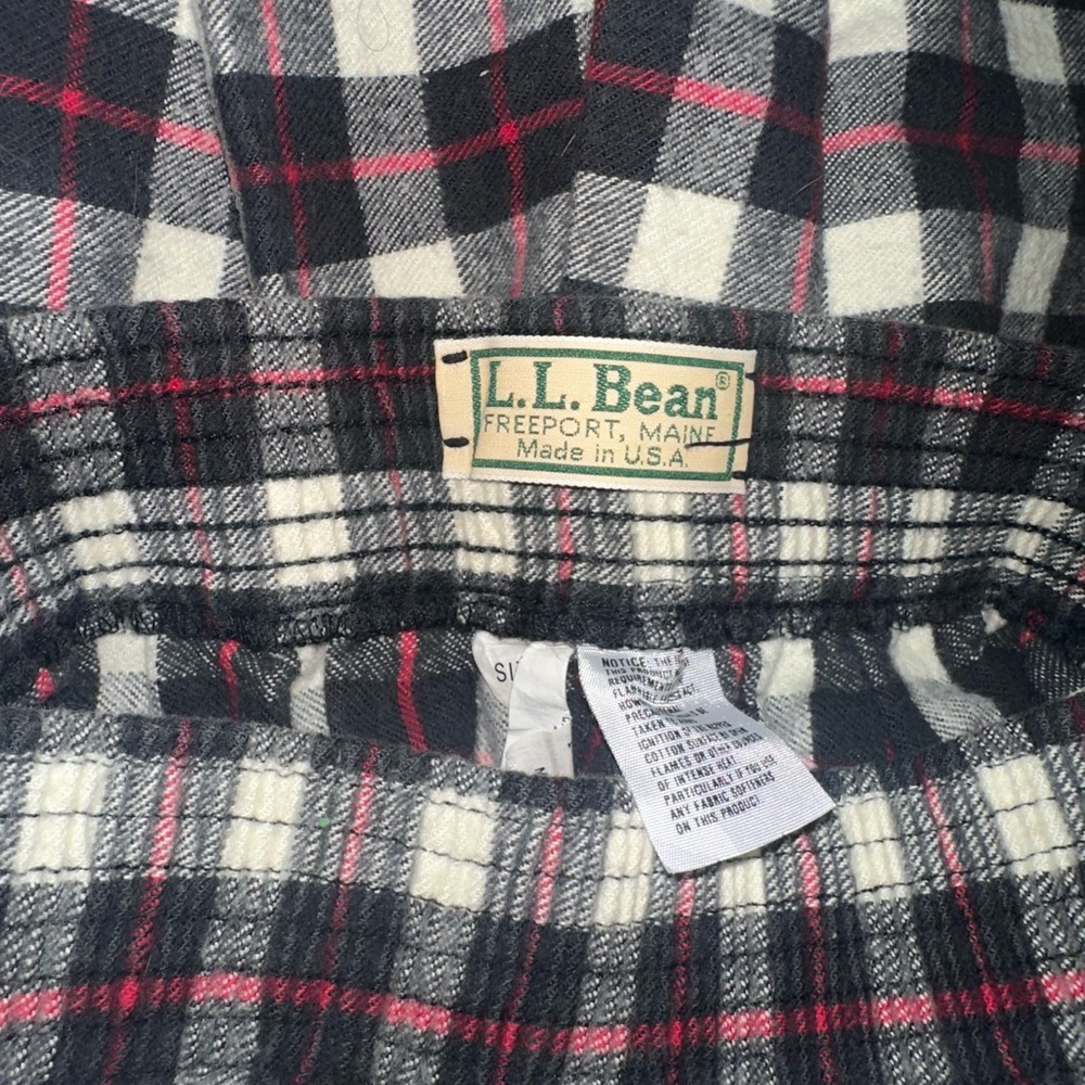 Vintage L.L. Bean Plaid Flannel Skirt